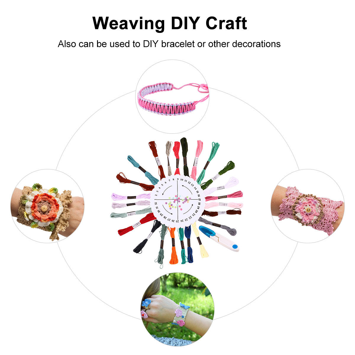 Embroidery Craft - Kit de fabrication de bracelets d'amitié,