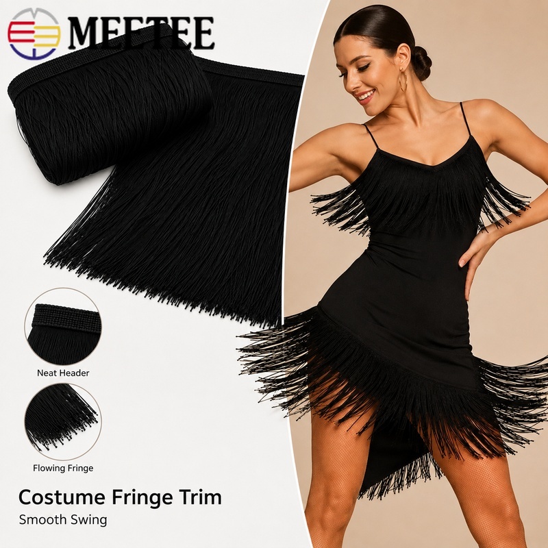Fringe Ribbon Sewing - Frange à pompons de 1/2/3 mètres