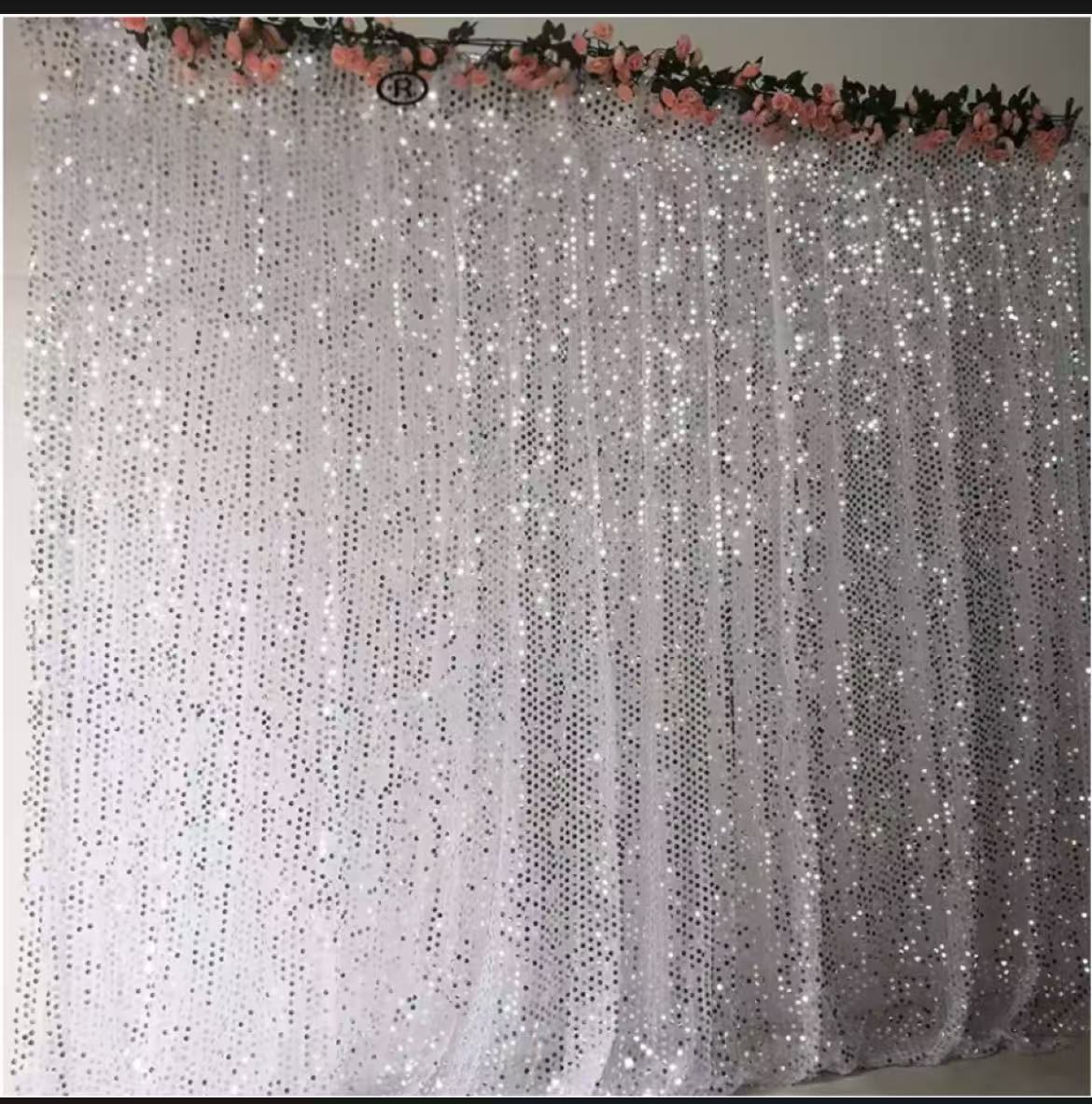 Sequin Fabric Panel - Toile de fond photo 6,5x5FT en
