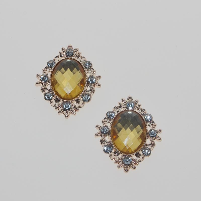 Embellishment Glue Craft - Boutons décoratifs ovales en alliage acrylique