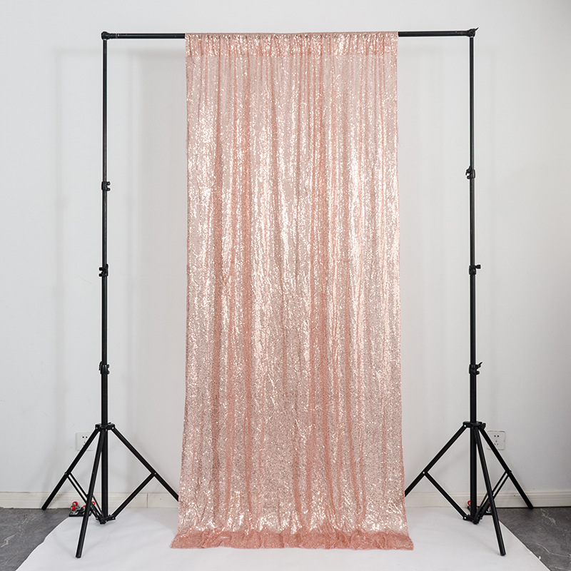 Sequin Fabric Panel - Rideau tubulaire brodé à paillettes multi-tailles