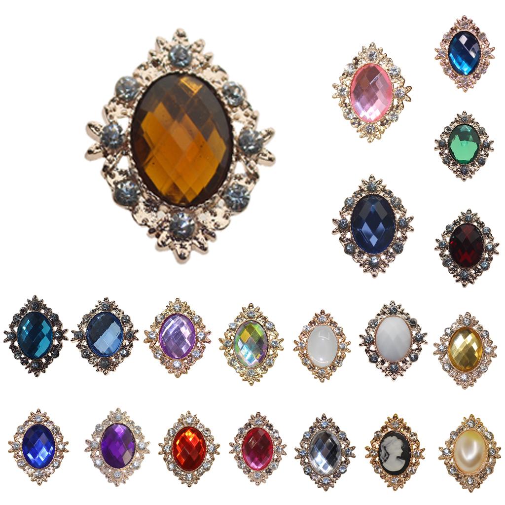 Boutons ovales en strass à dos - Embellishment Glue Craft avis et prix
