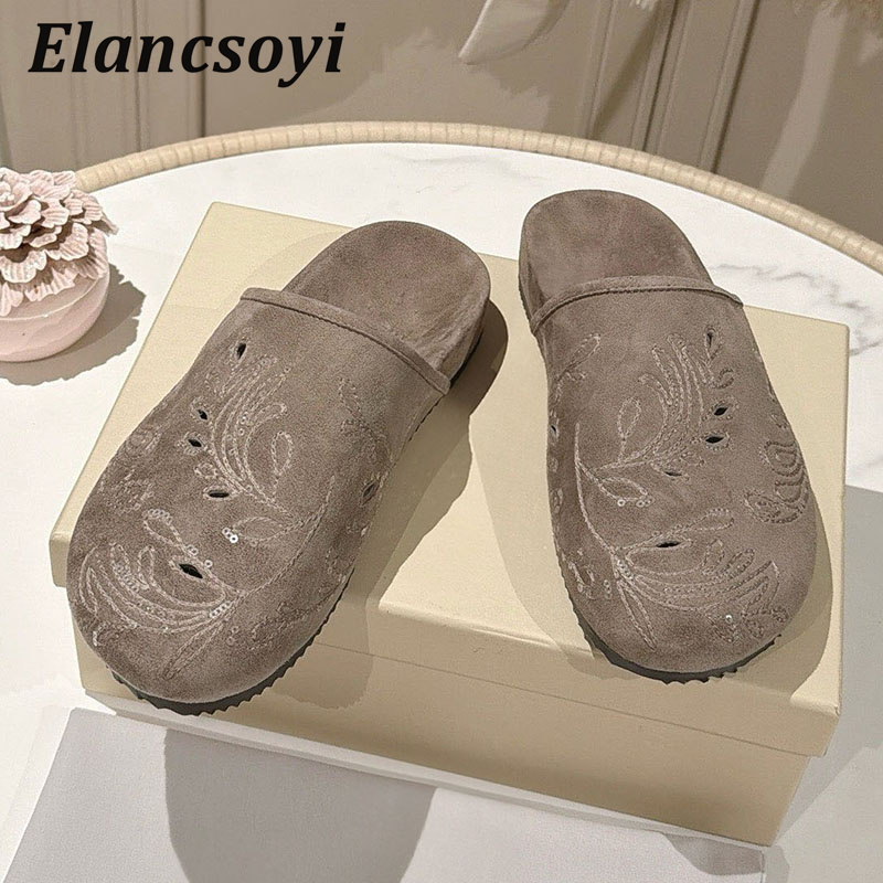 Mules décontractées pour femme - Embroidery Embellishments avis et prix