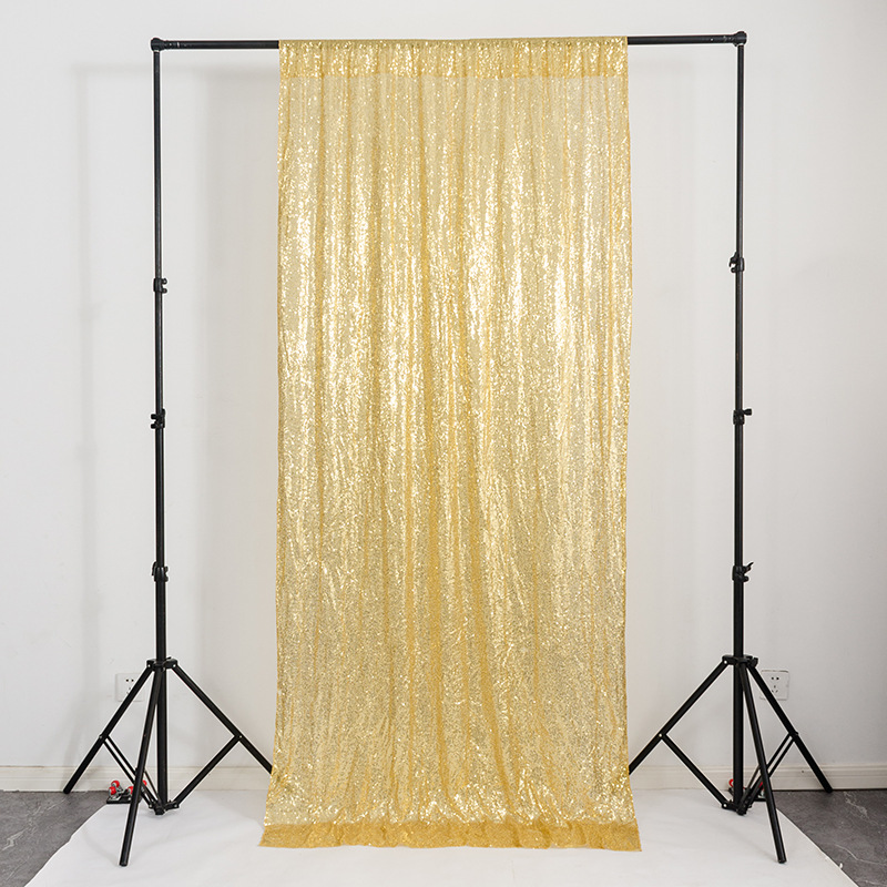 Rideau tubulaire brodé à paill - Sequin Fabric Panel avis et prix